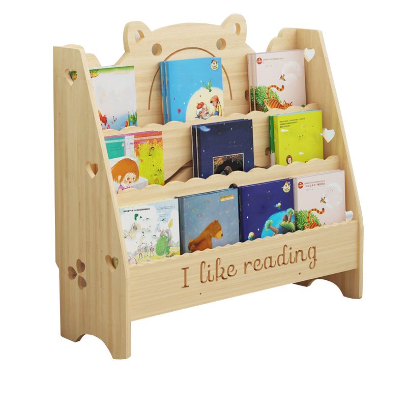 Ladder Closed Back Bookshelf Solid and Manufactured Wood Bookshelf for Home