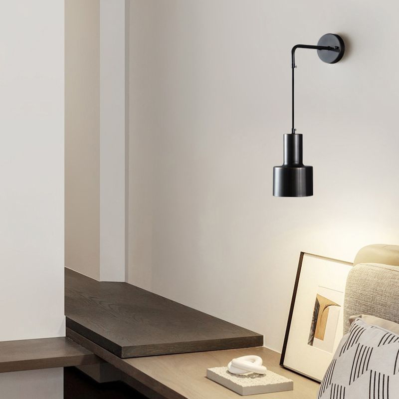 Industrial Wall Light Simple Metallic Shade Wall Light Sconce for Living Room