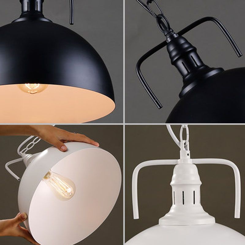 Plafondhangende lamp met metalen schaduw voor eetkamer woonkamer