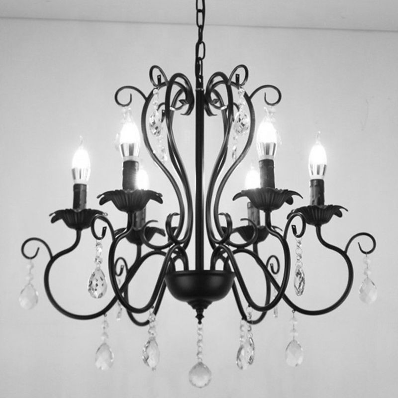 Traditional Hanging Pendant Lights Crystal Hanging Lamps for Living Room