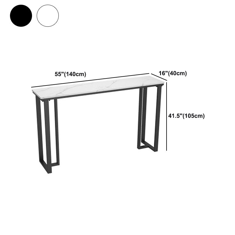 Rectangle Industrial Style Bar Table 42-inch Height Iron Pedestal Bistro Table