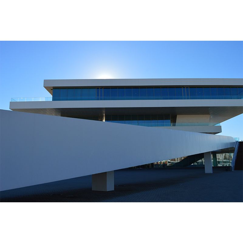 Urban Building Mural Wallpaper Water Resistant Wall Covering for Meeting Room