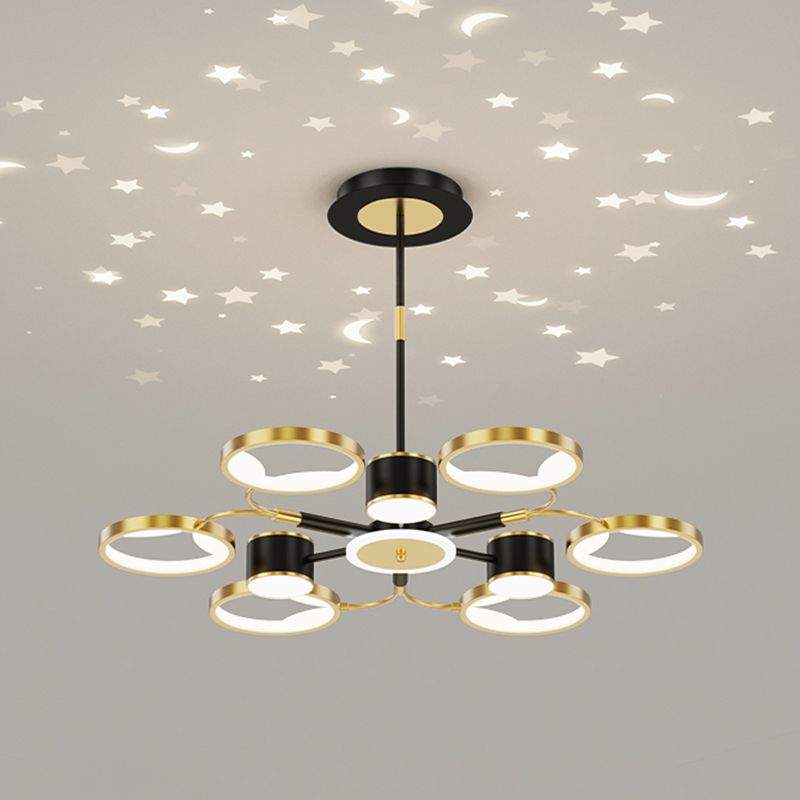 Lámpara de colgación de múltiples luz de estilo de forma de geometría de forma moderna para dormitorio