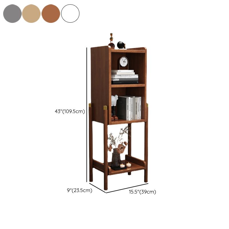 Standard Contemporary Bookcase Wooden Closed Back Bookshelf with Shelves