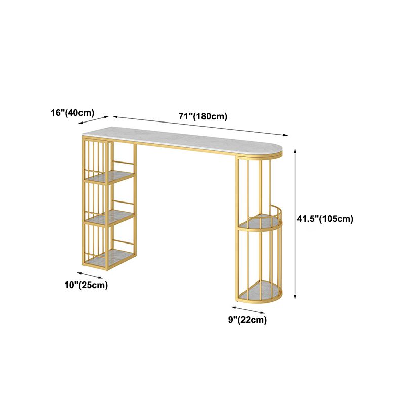 Luxurious Irregular Shape Bar Table Set 1/3 Pieces Sintered Stone Counter Table Set