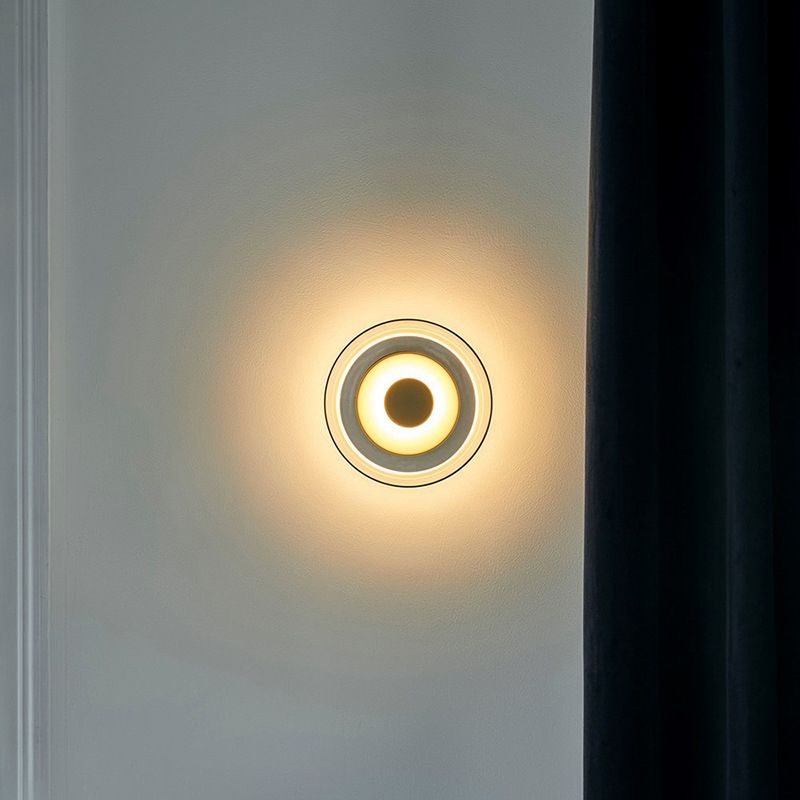 Lámpara en forma de tazón lámpara de estilo simple letrero de oro led montado en la pared montada de pared de oro