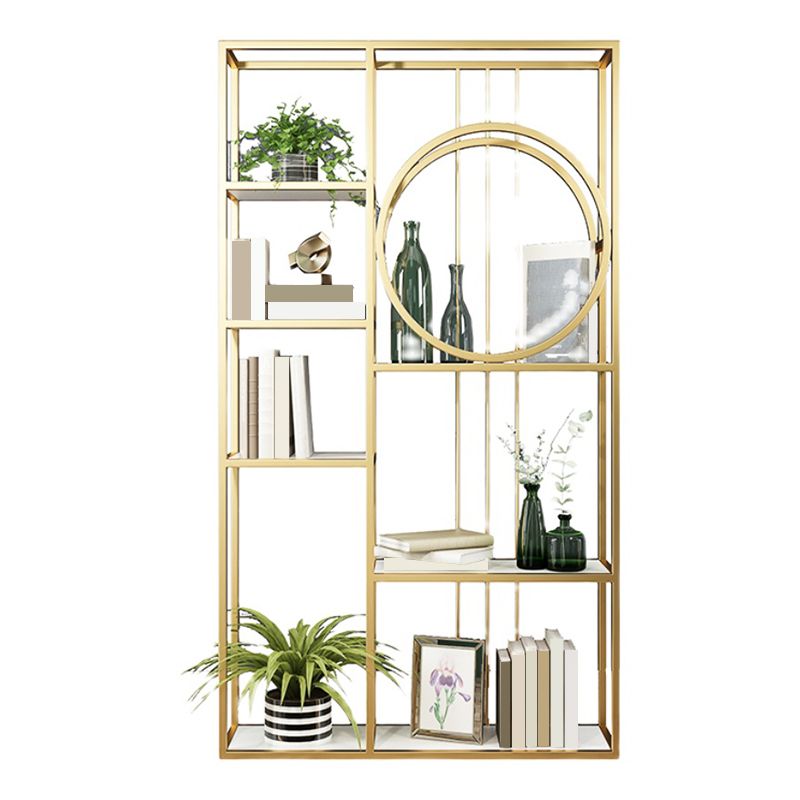 Metal Rectangle Storage Bookshelf Scandinavian Home Office Bookcase