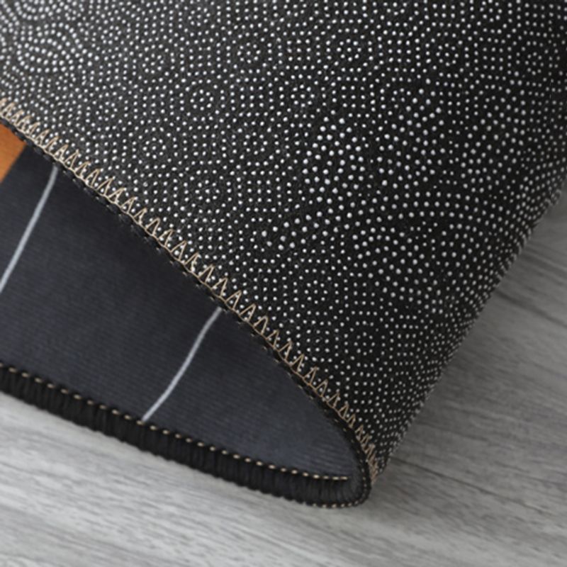 Orange Modern Area Carpet Geometric Pattern Polyester Arae Rug Non-Slip Backing Rug for Living Room