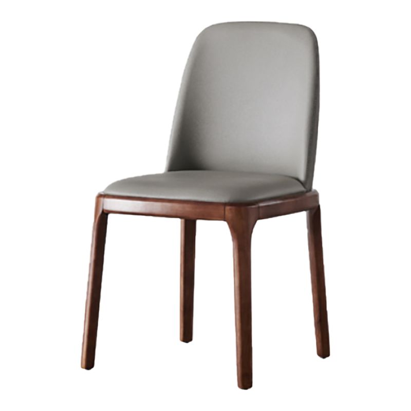 Sillas de comedor de estilo moderno, cocina, comedor, sillas laterales sin brazos con patas de madera