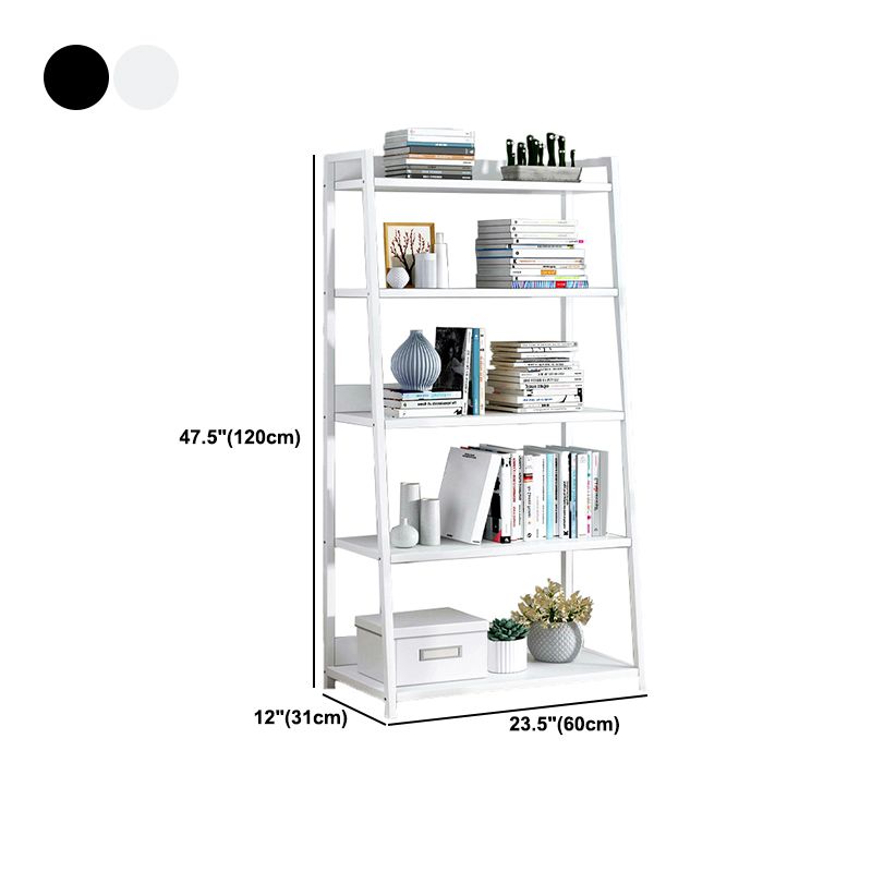 Modern Home Steel Book Shelf Ladder 12"W Matte Finish Bookcase