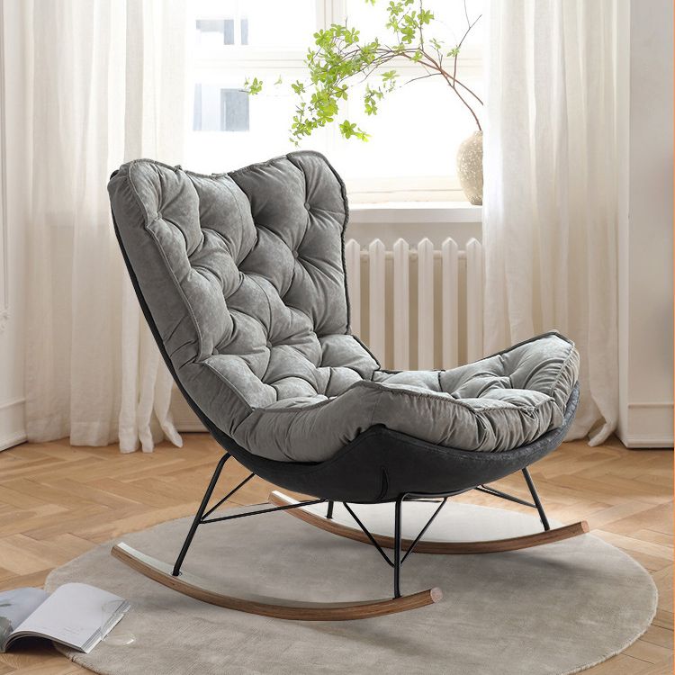 Contemporary Single Sofa Rocking Chair Lazy Rocking Chair for Living Room and Bedroom