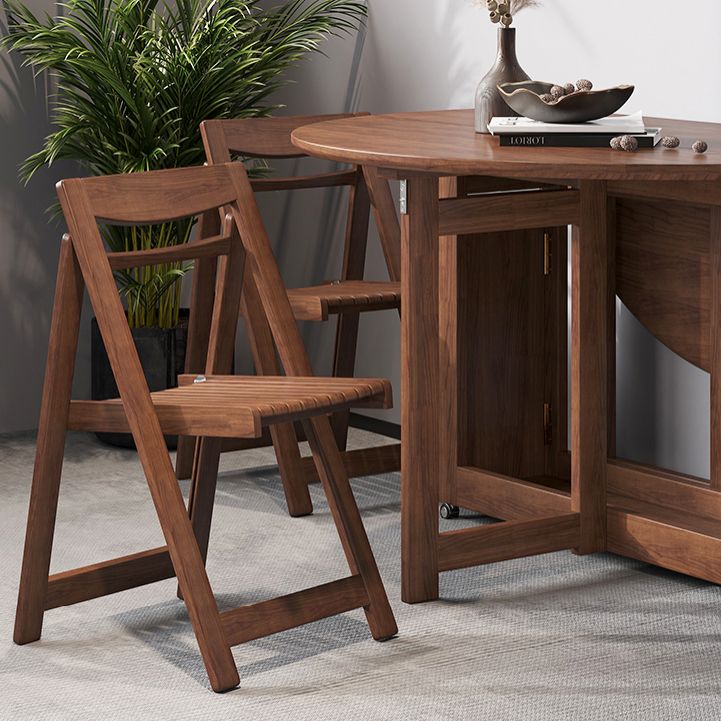 Mitte des Jahrhunderts moderner Esstisch brauner runder massiver Holz Esstisch für Zuhause