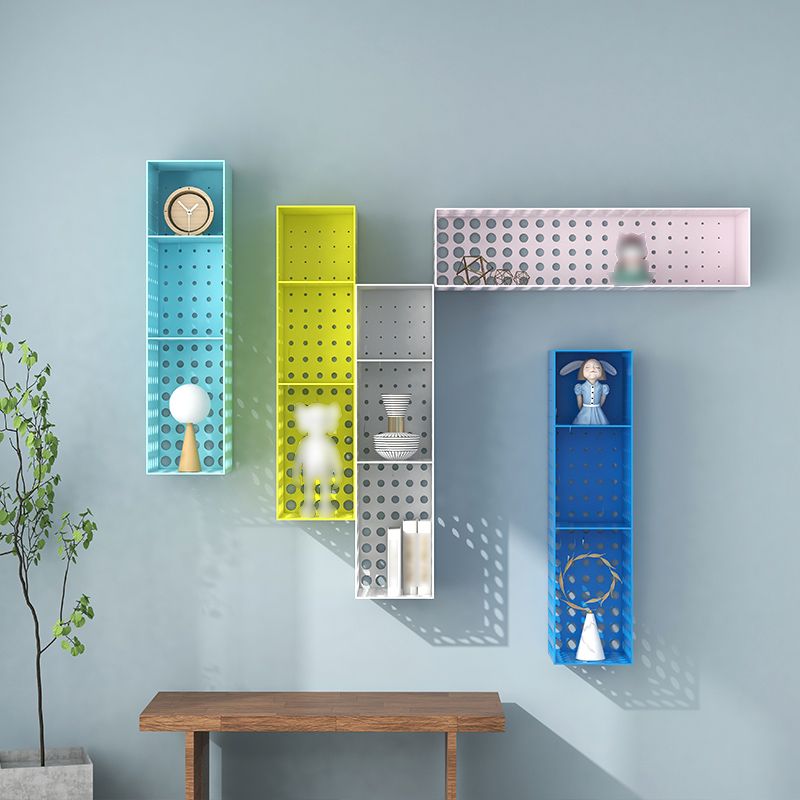 Iron Wall Mounted Bookshelf Industrial Closed Back Bookshelf