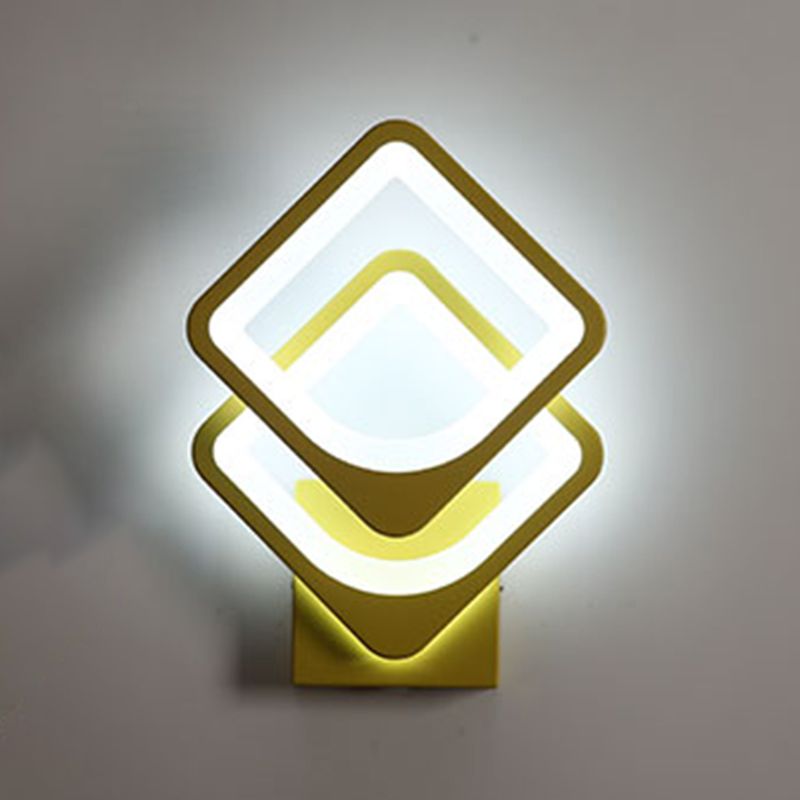 Contemporary Style Geometric Wall Lighting Ideas Metal 2 Lights Wall Lamps