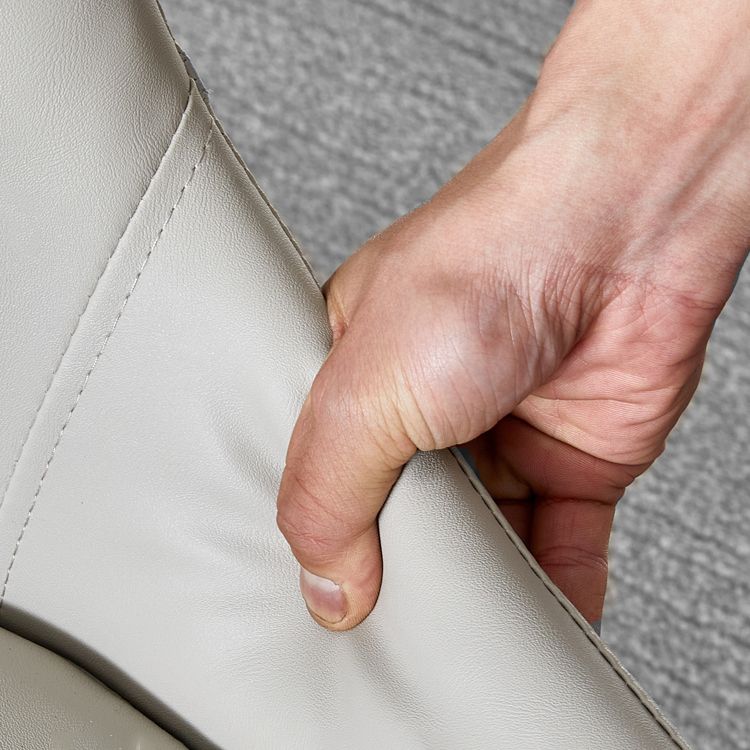 Chaises de salle à manger contemporaines en cuir, fauteuil rembourré avec pieds en métal pour restaurant
