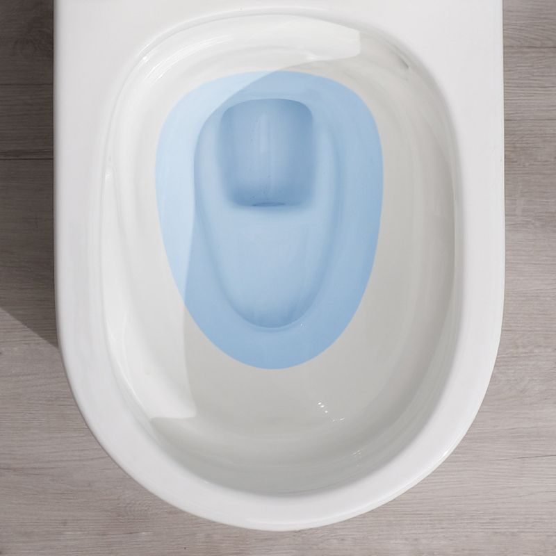 White Toilet Glazed Surface Modern All-In-One Toilet Bowl for Bathroom