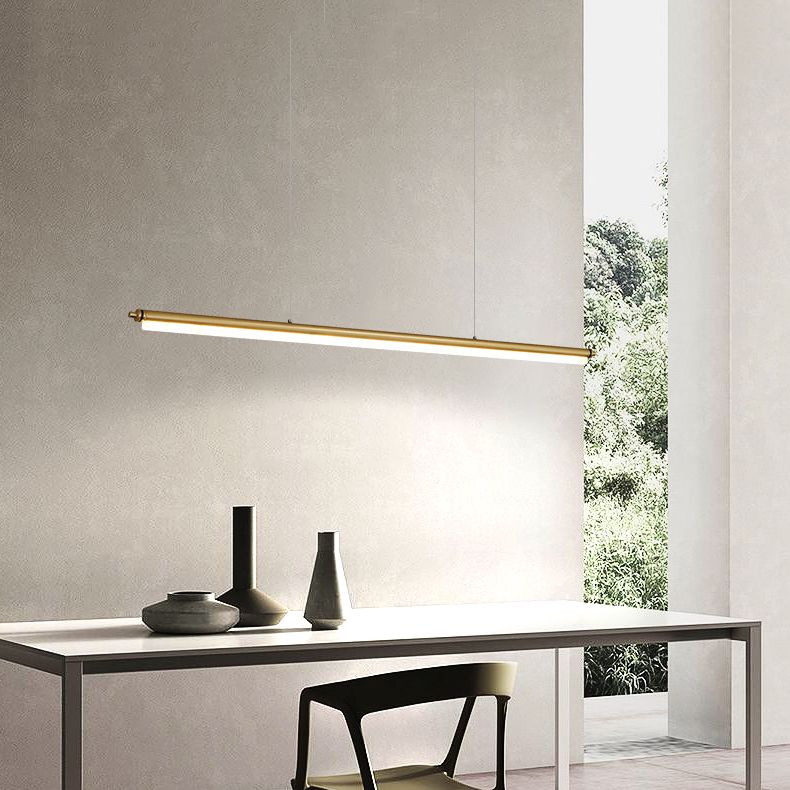Contemporary Linear Island Light Metal 1 Light Island Lighting Fixtures