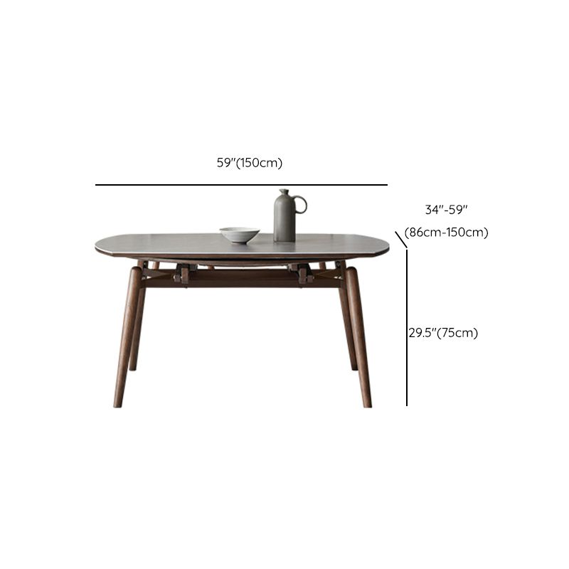1/5/7/9 Pieces Sintered Stone Top Round Grey Dining Set for Home