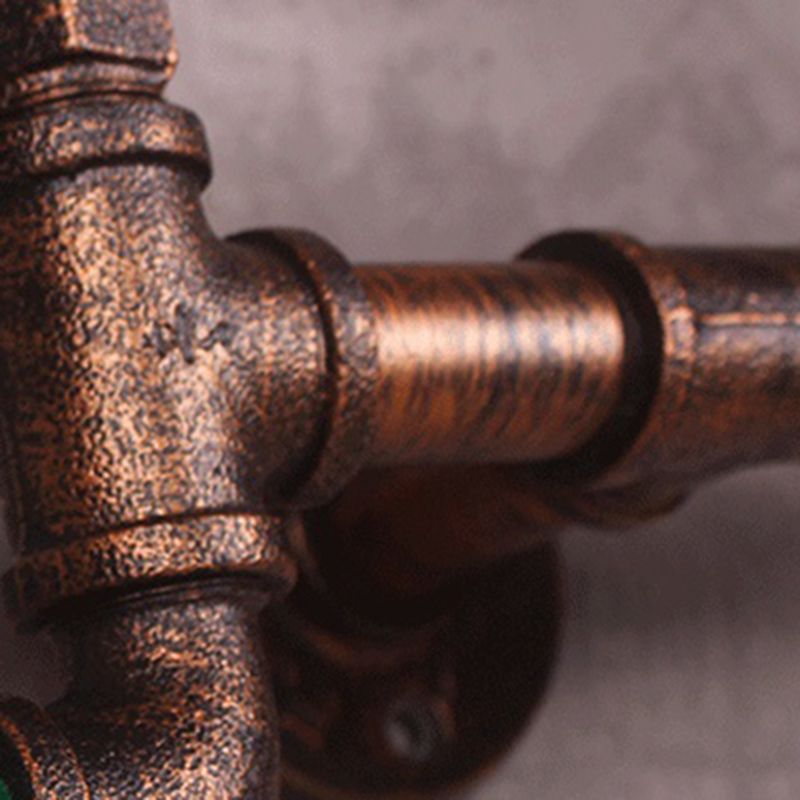 Lampada da monte da parete in ferro di bronzo antico lampada industriale con tubatura con tubatura per parete per caffetteria per caffetteria