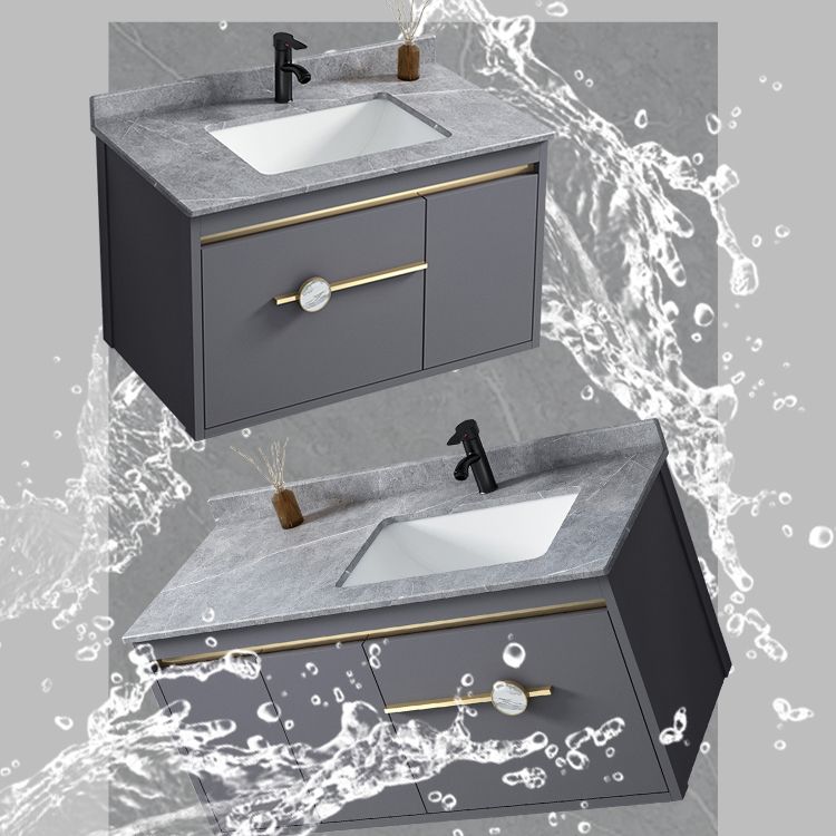 Glam Bathroom Vanity Set Wall Mount Faucet Included Bathroom Sink Vanity