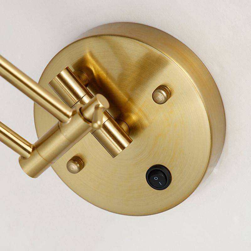 Post-Modern Wall Light Fixture Swing Arm Wall Sconce with Metal for Bedroom