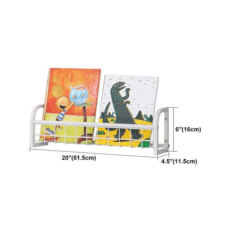 Modern Style Bookshelf Wall Mounted Metal Bookcase for Kid Room