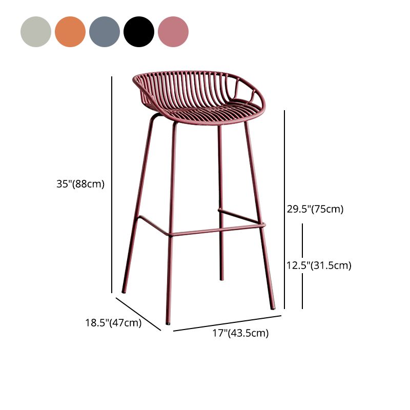 Modern Style Bar Stool Metal Counter Bar Stool with Metal Legs for Home
