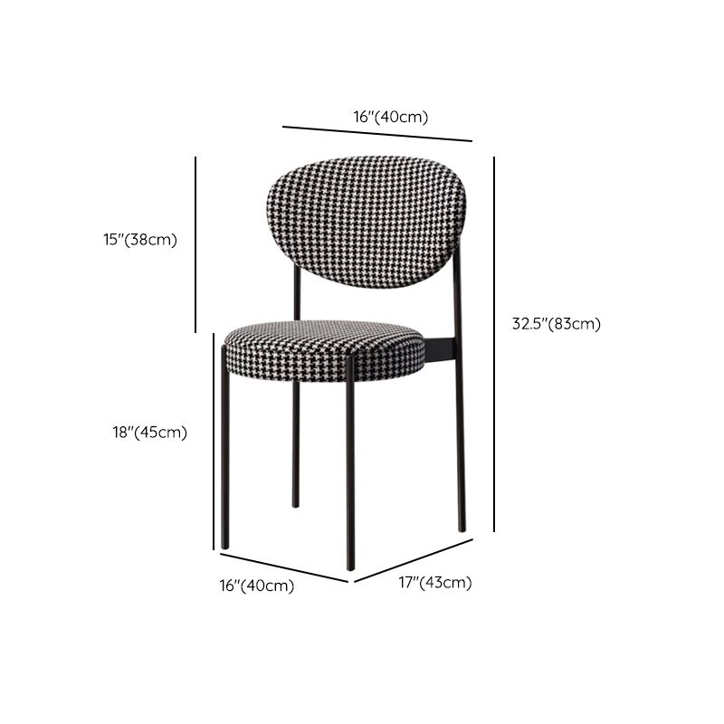 Metal Industrial Style Side Chair 16" Wide Open Back Dining Side Chair