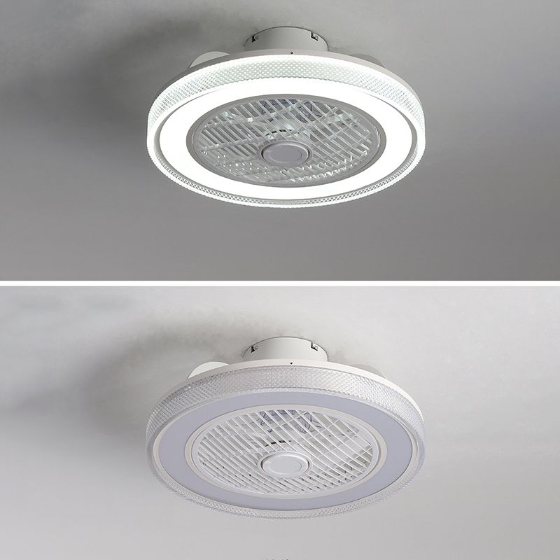 20 "runde Kasten Deckenlüftungslampe minimalistische weiße LED -Halbflush -Licht für Schlafzimmer