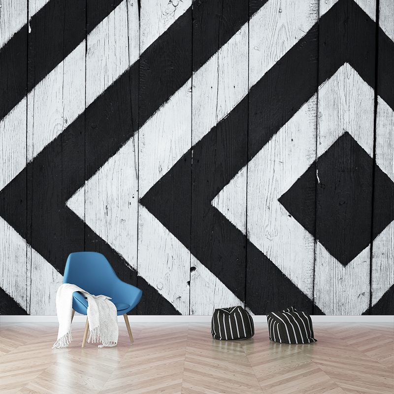Customized Environmental Wall Mural Industrial Wood Textured Pattern Wall Covering