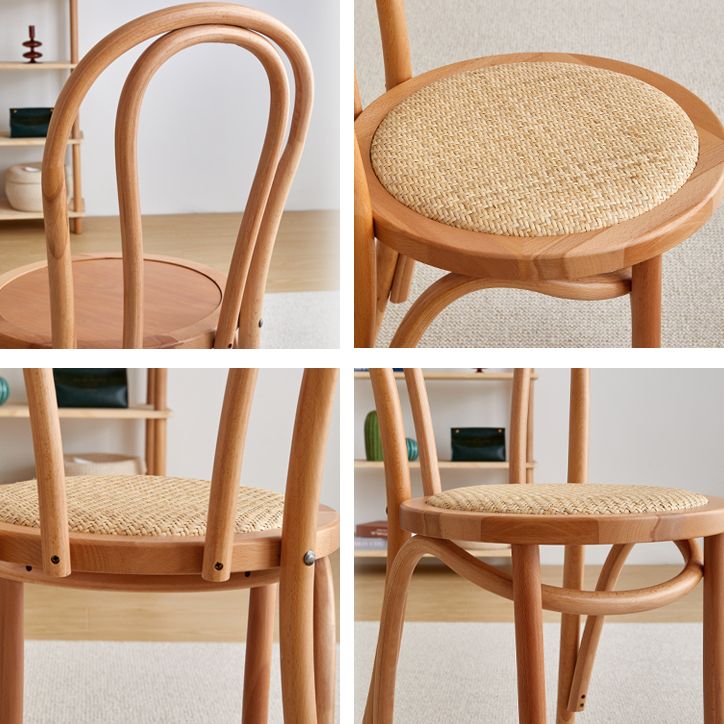 Sillas de madera de haya de estilo moderno, sillas de comedor de cocina con parte trasera Windsor