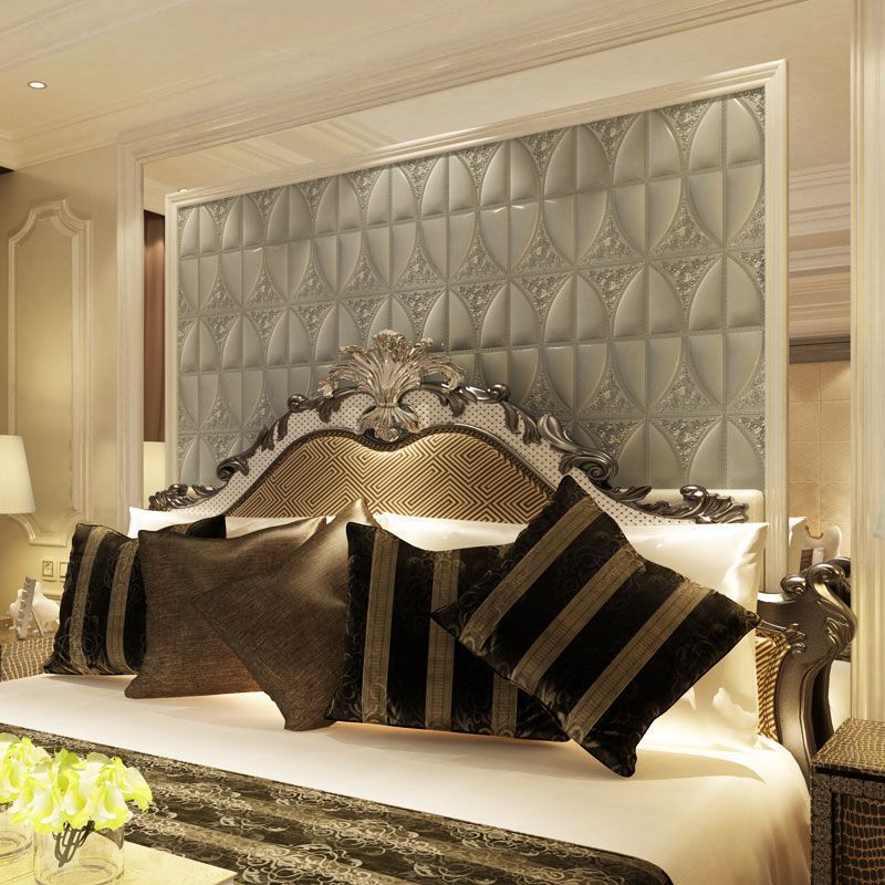 Modern Style Plastic Wall Panel Living Room Peel and Stick 3D Wall Paneling