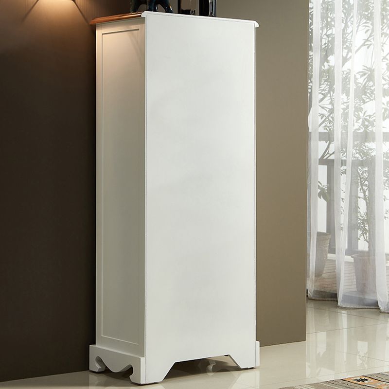 Industrial Accent Cabinet with 8 Drawers and 2 Doors in Solid Wood
