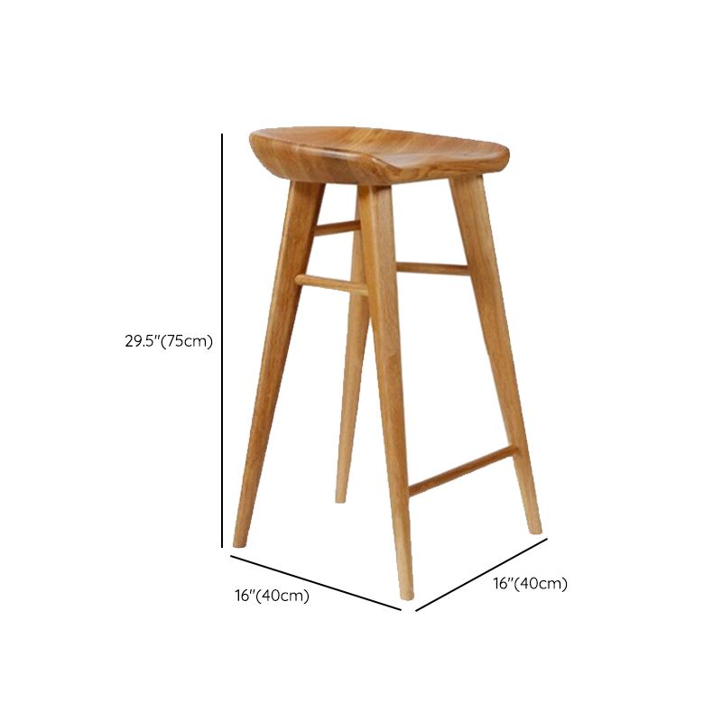 Rectangle Bar Pub Table Set 1/3 Pcs Solid Wood Bar Table and Backless Stools