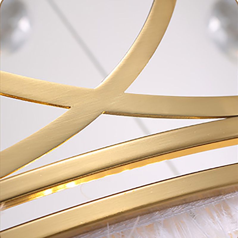 Lampada a sospensione a sospensione del lampadario piuma di piuma