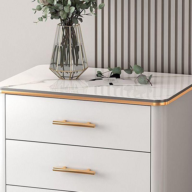 Contemporary Glam Storage Chest Marble Storage Chest Dresser for Home