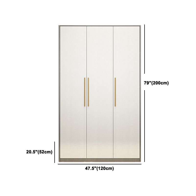 Contemporary Storage Cabinet Hinged Wardrobe Cabinet with Self Close Drawers