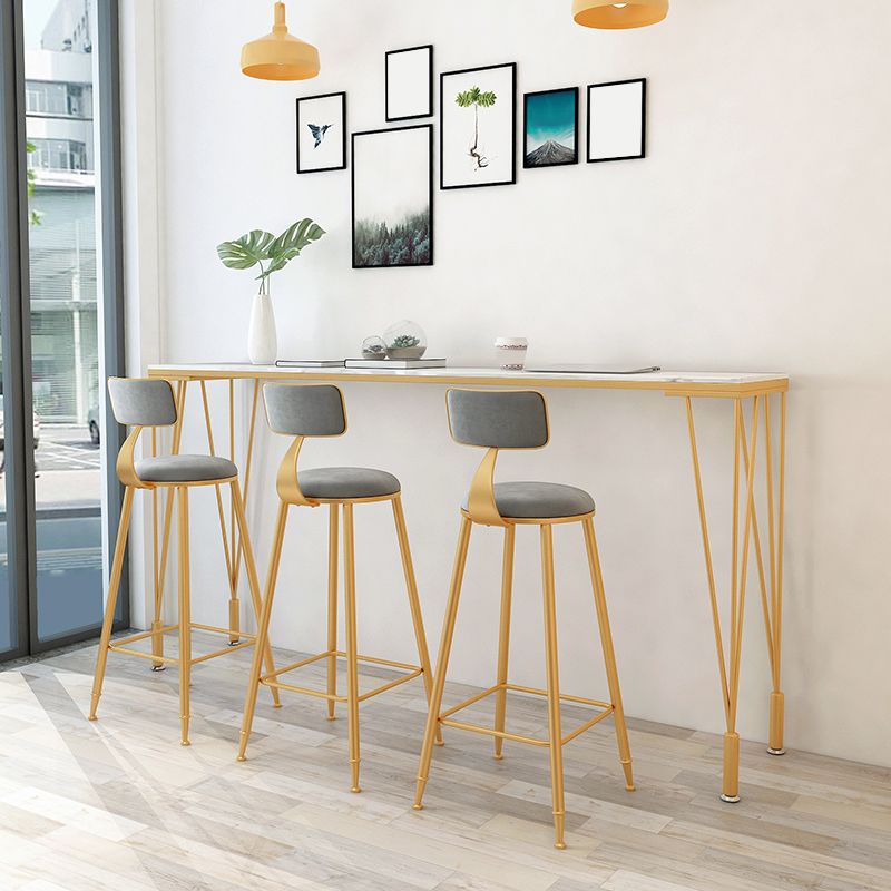 1/4/7 Pieces Pub Dining Set Modern Faux Marble Bar Stool and Table Set