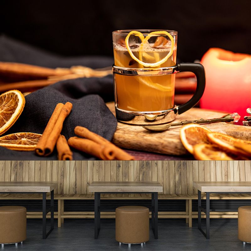 Commercial Use Wine Mural Contemporary Wallpaper Stain Resistant Wall Decor for Bar