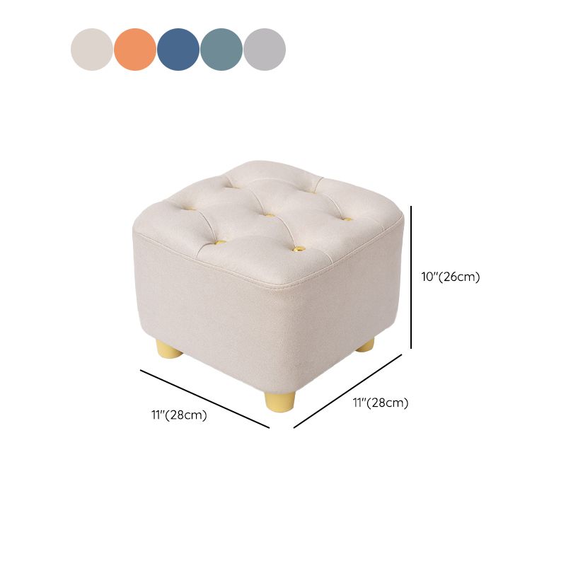 Solid Color Leather Standard Stool Modern Style Simple Household Square Stool