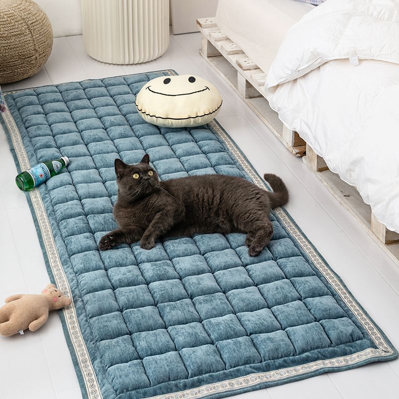 Alfombra de decoración de confort alfombra a cuadros con cuadro de cuadros Polyster sin deslizamiento para mascotas alfombra interior amigable para mascotas