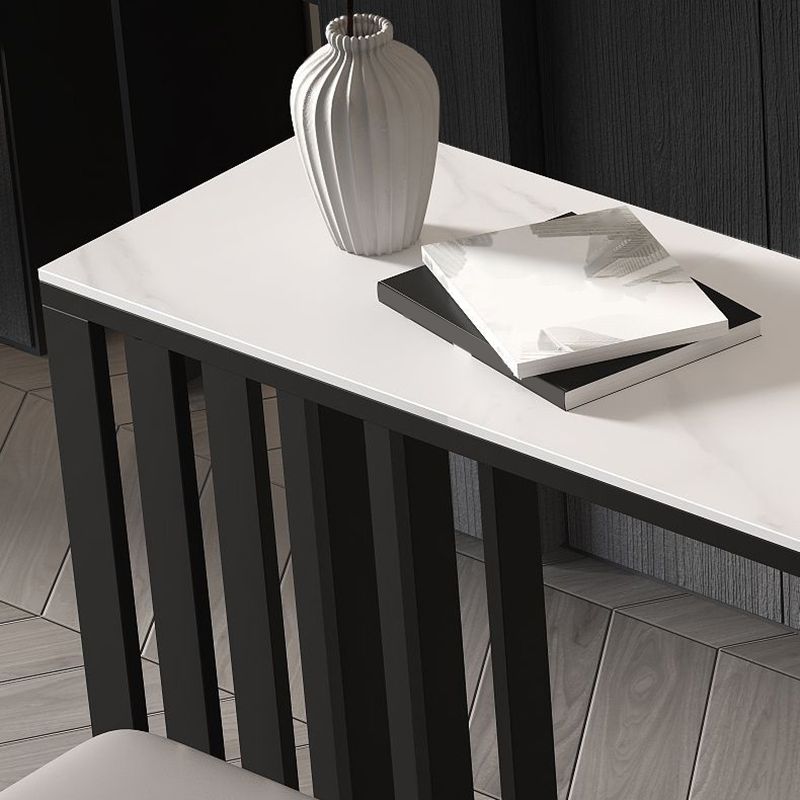 Metal Double pedestal Bar Table Modern Rectangle Bar Height Table