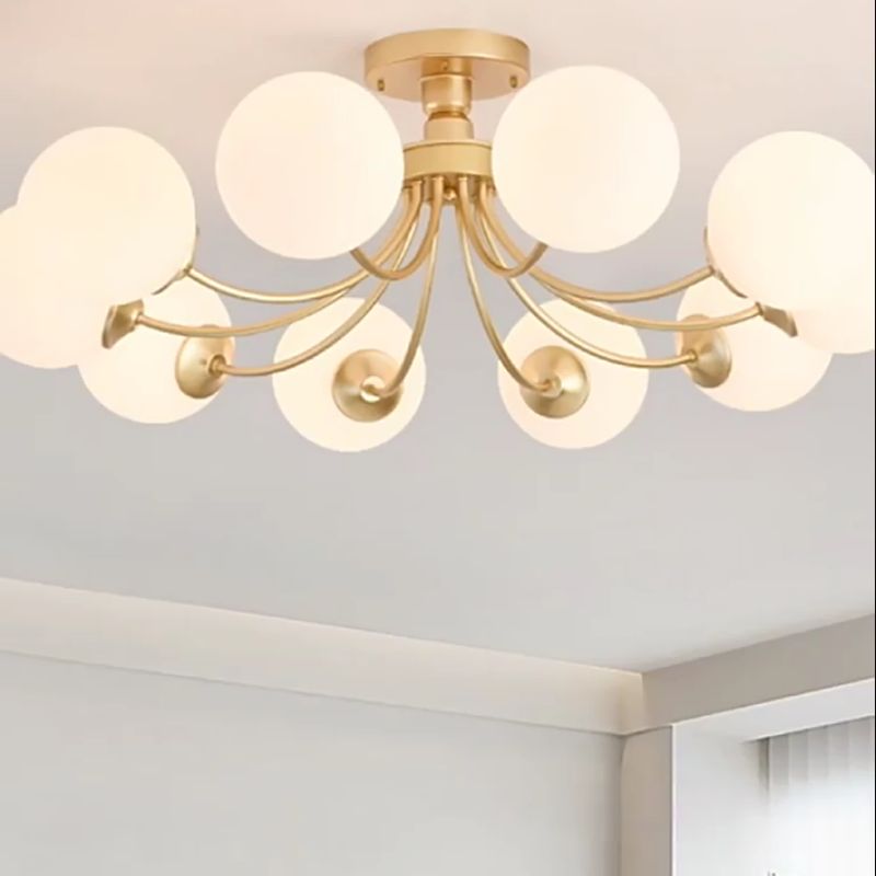 Modern Simple Iron Ceiling Light Ball Shape Ceiling Lamp for Living Room