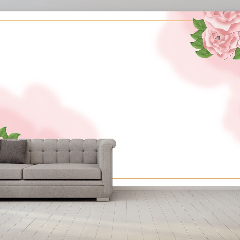 Modern Illustration Mural Wallpaper Plant Pattern Indoor Wall Mural