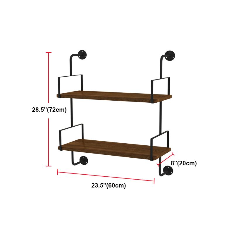 9.87"W Bookshelf Contemporary Style Wall Mounted Bookcase for Home Study Room