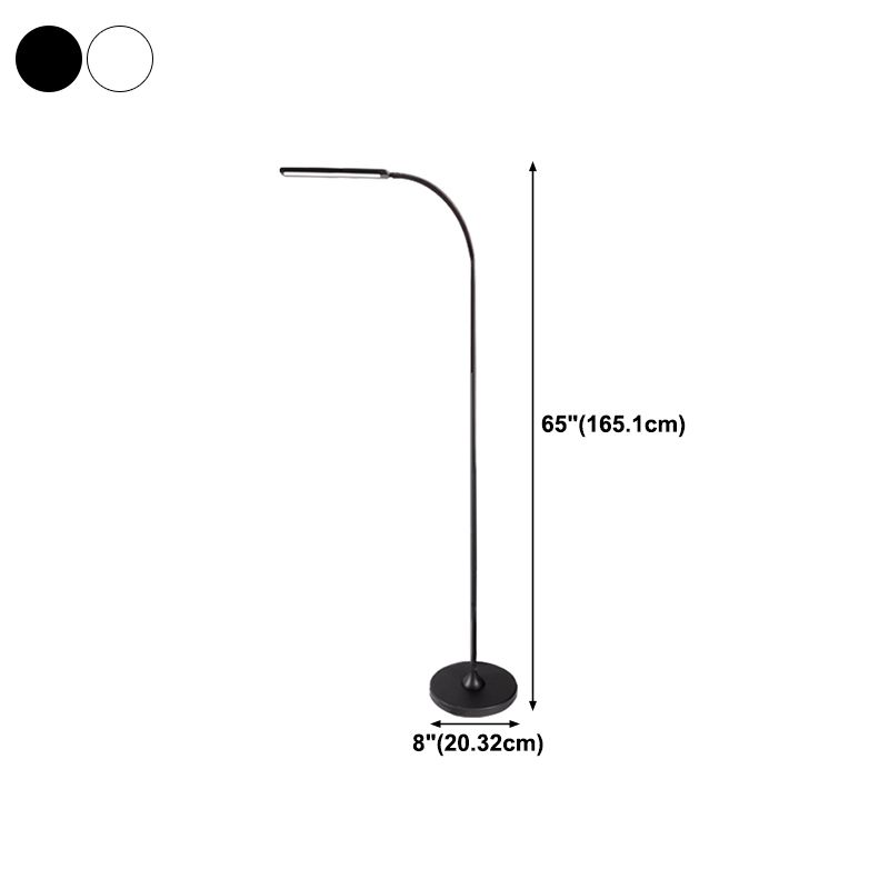 Modern Linear Floor Lamp Metal 65" High LED Floor Light for Living Room