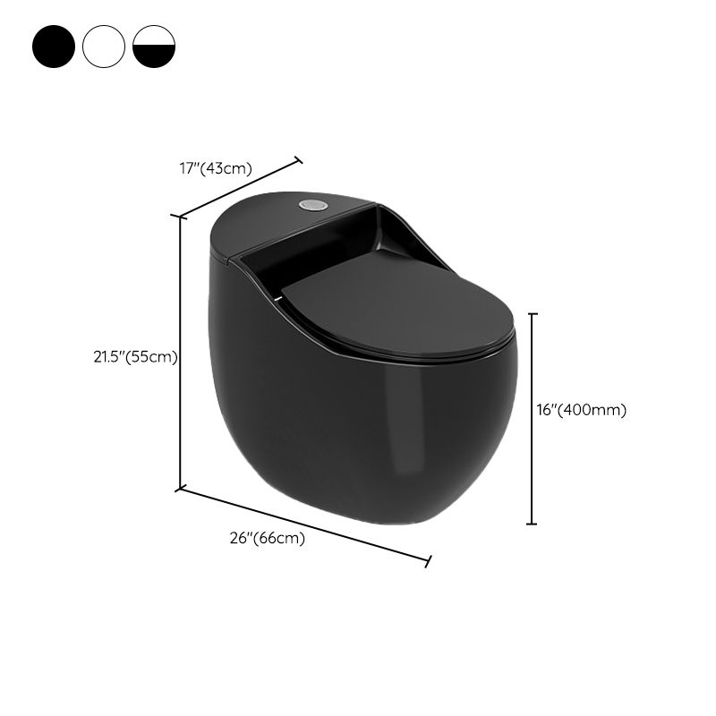 Modern Toilet Concealed Tank One-Piece Flush Toilet with Slow Close Seat