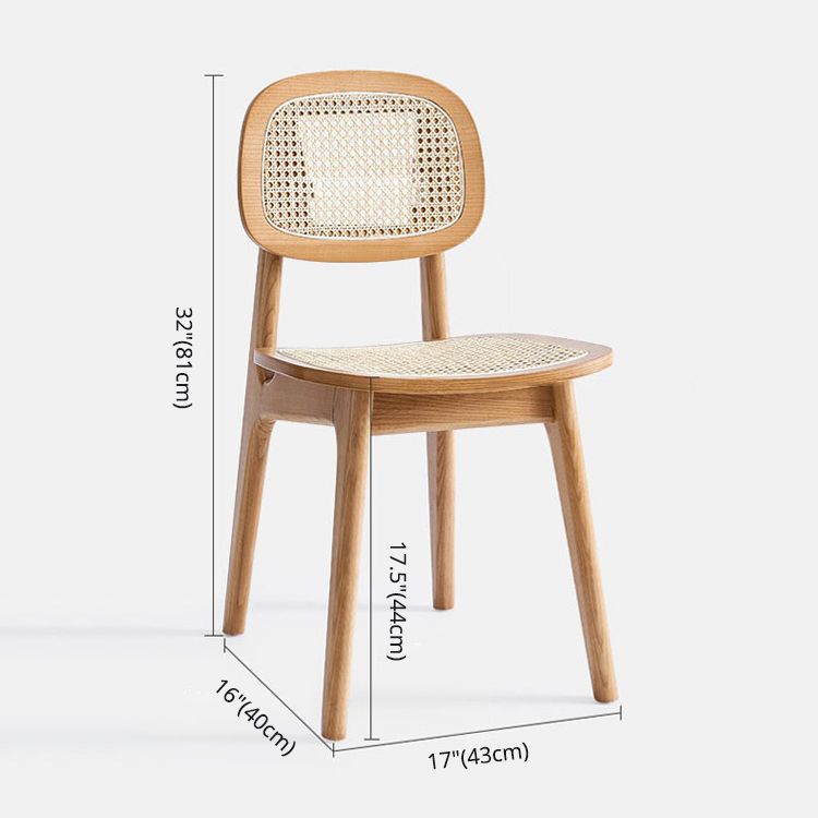 Chaise en bois de frêne de style contemporain, chaises de cuisine à manger et dos ouvert
