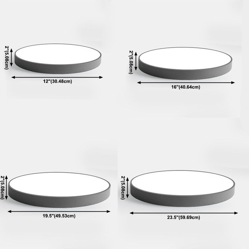 Lampada da soffitto rotonda moderna Macaroon Acrilico 1 Luce LED Flush Mount per camera da letto