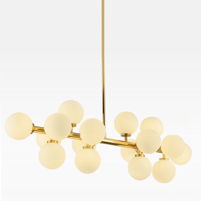 Bubbles Dinning Room Island Pendant Light Glass Minimalistic Island Lighting in White